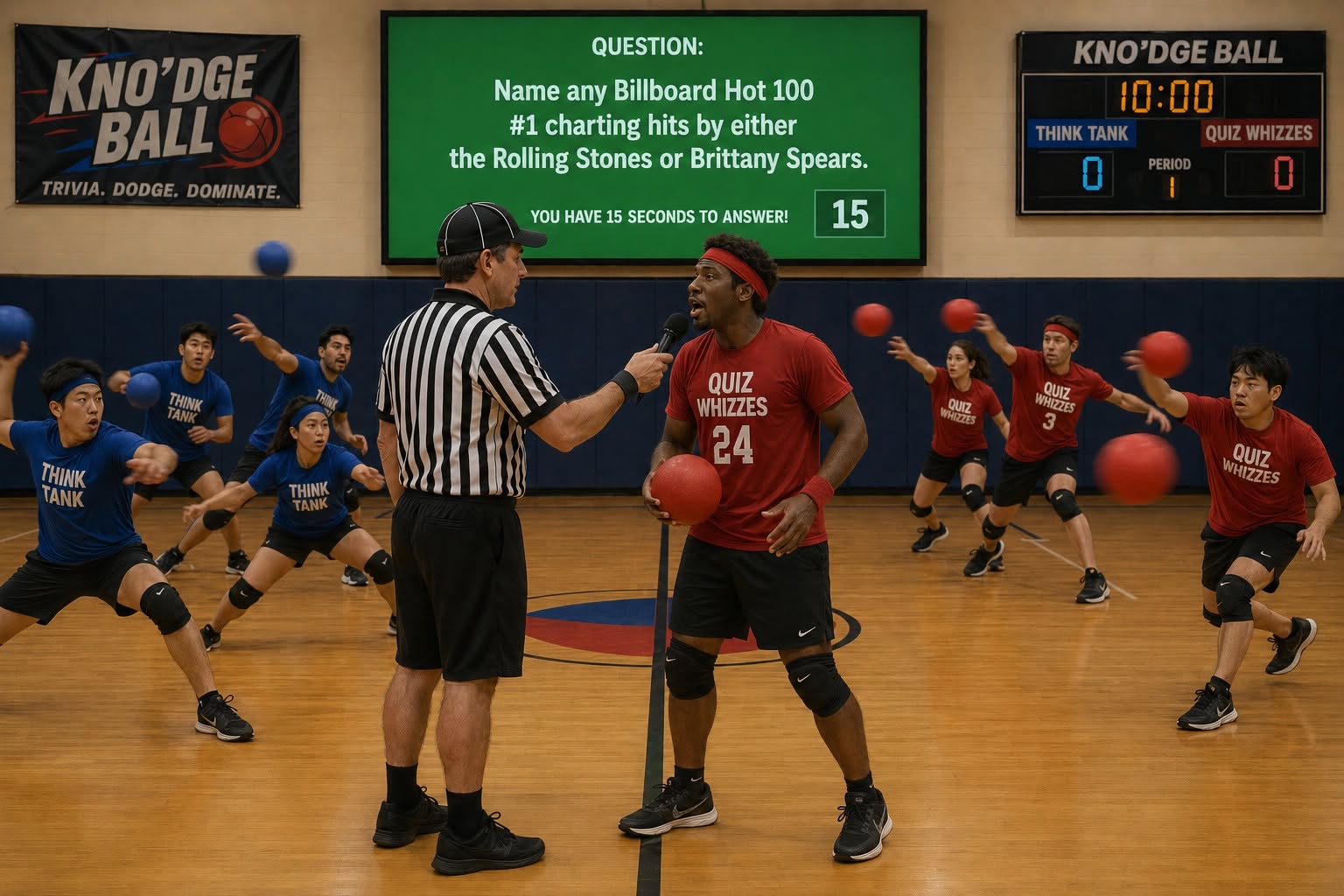 Indoor Kno'dgeball game