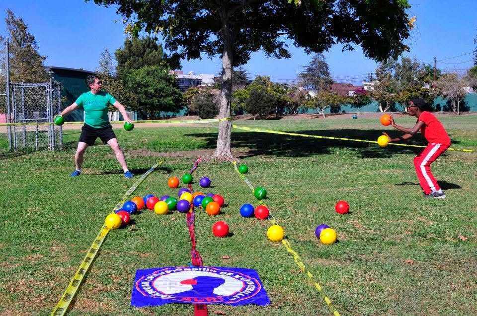 Outdoor Kno'dgeball court